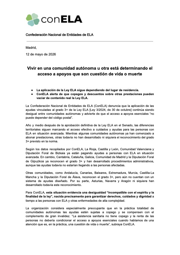 Comunicado ConELA 12 mayo